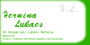 hermina lukacs business card