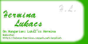 hermina lukacs business card